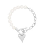 Parel armband zilverkleurig