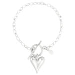 Armband met hart zilverkleurig