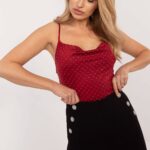 Spaghetti Top Met Strass Steentjes Rood